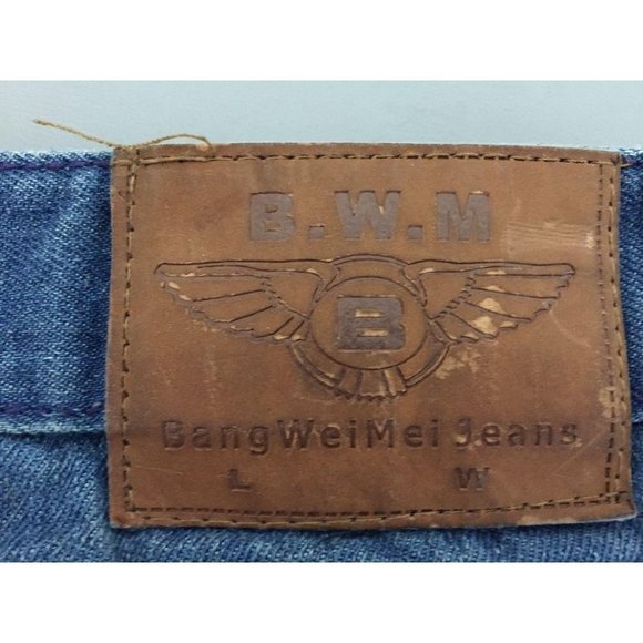 Waimea Jeans Skinny Fit Streetwear Distressed Checkered Back Pocket BWM Mens - Picture 4 of 10